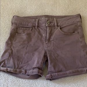 American Eagle purple superstretch shorts